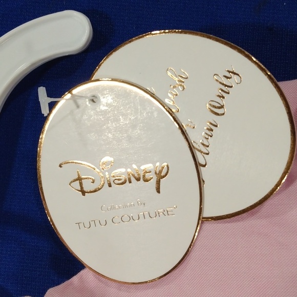 NWT 12 months girls pink Disney Tutu Couture Minnie Mouse Chambray Dress/Panty - Picture 3 of 6